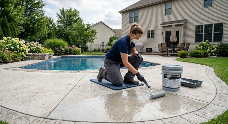 Stamped Concrete Sealing in Puyallup, WA